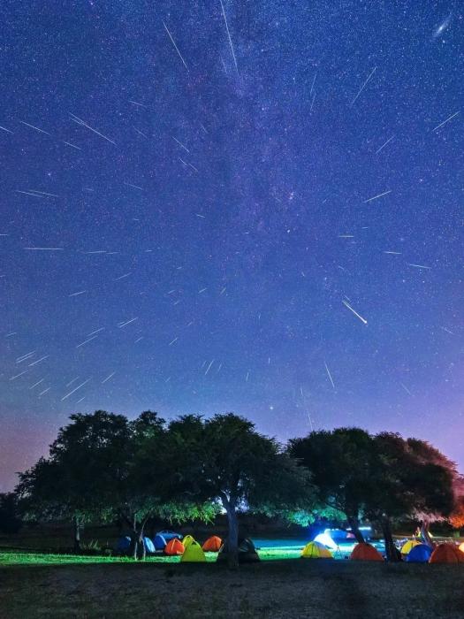 英仙座流星雨。/p中新社发 北京天文馆 詹想摄